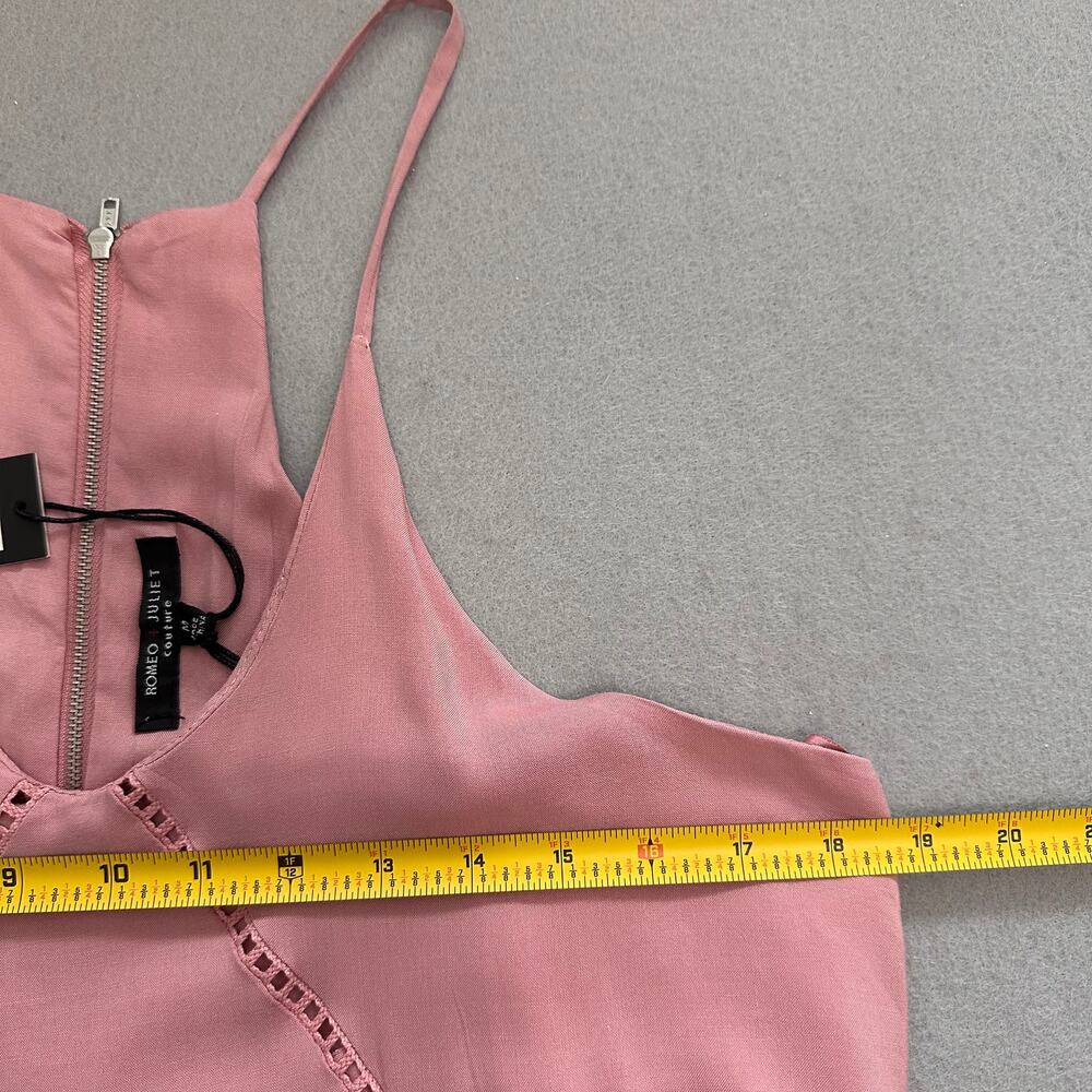 Romeo and Juliet Couture Rose Tan Swing Cutaway Trapeze Mini Dress Tunic Sz Med - Picture 9 of 12